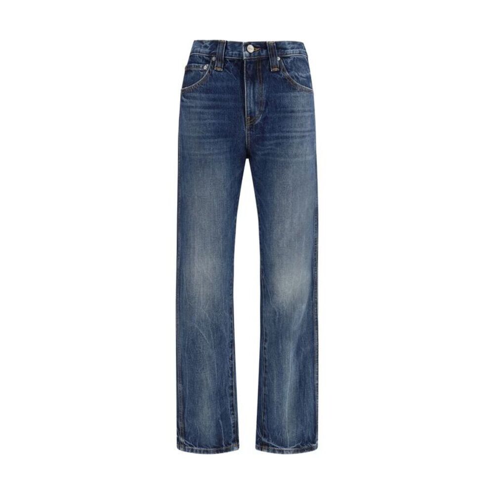 Khaite Blue Cotton High-Waisted Women's Jean